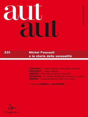 cover image of Aut aut 331--Michel Foucault e la storia della sessualit&agrave;